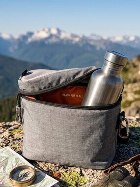 ​SwissGear Insulated Lunch Pouch Grey – Padded Cooler Bag – "Ready For It All"